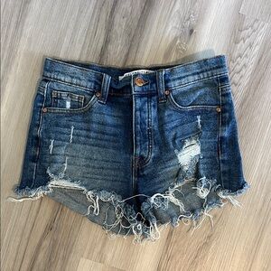 Distressed Denim Shorts